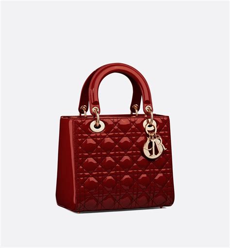 dior bag red color|medium cannage lady Dior bag.